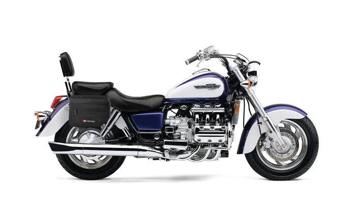 8L - Patriot Small Honda 1500 Valkyrie Interstate Throw Over Saddlebags Bag on Bike @expand