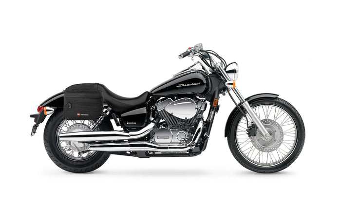 8L - Patriot Small Honda Shadow 750 Spirit (Incl.C2) Throw Over Saddlebags Bag on Bike @expand