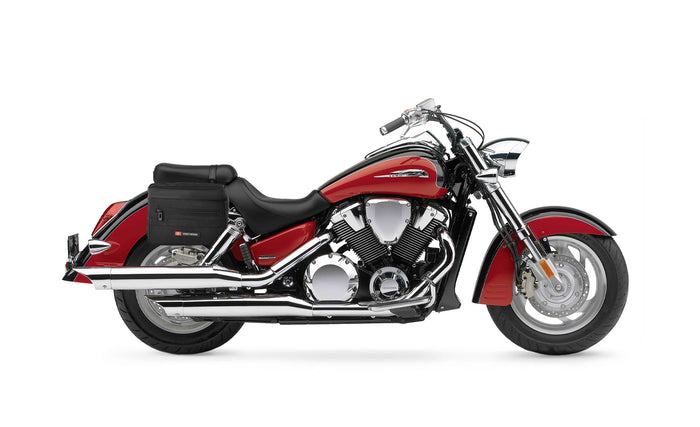 8L - Patriot Small Honda VTX 1800 R Retro Throw Over Saddlebags Bag on Bike @expand