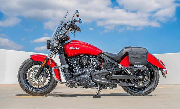 10L - Patriot Small Indian Scout Classic 2025+ Throw Over Saddlebags Lifestyle @expand