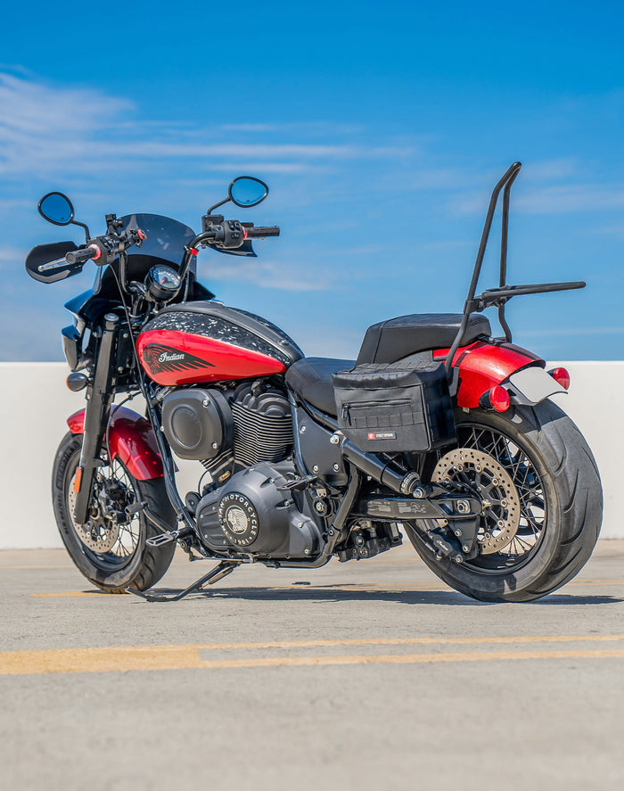 8L - Patriot Small Indian Super Chief Limited Throw Over Saddlebags Lifestyle