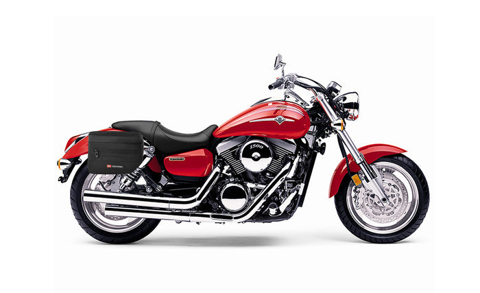 8L - Patriot Small Kawasaki Mean Streak 1500 Throw Over Saddlebags Bag on Bike @expand