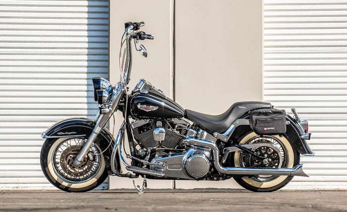 8L - Patriot Small Motorcycle Throw Over Saddlebags for Harley Softail Deluxe FLSTN/I @expand