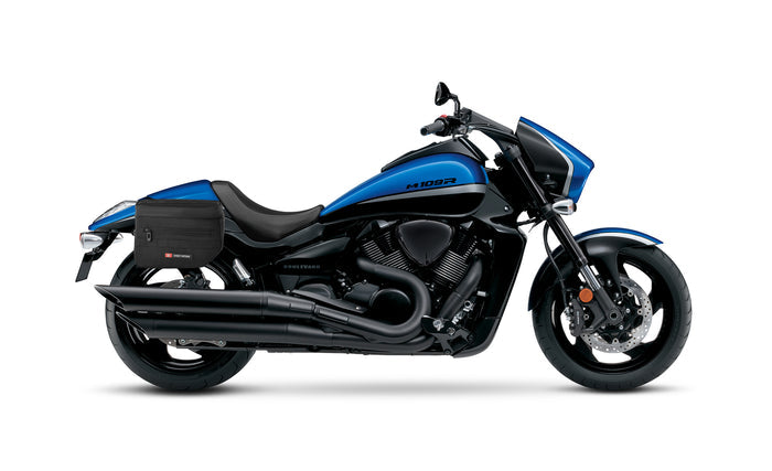 8L - Patriot Small Suzuki Boulevard M109 VZR1800 Throw Over Saddlebags Bag on Bike @expand