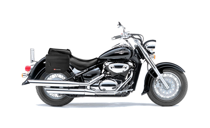 8L - Patriot Small Suzuki Volusia 800 Throw Over Saddlebags Bag on Bike @expand