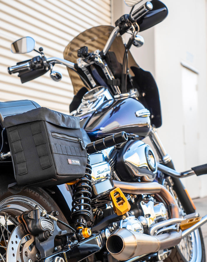 8L - Patriot Small Throw Over Saddlebags for Harley Dyna Super Glide FXD/I v1