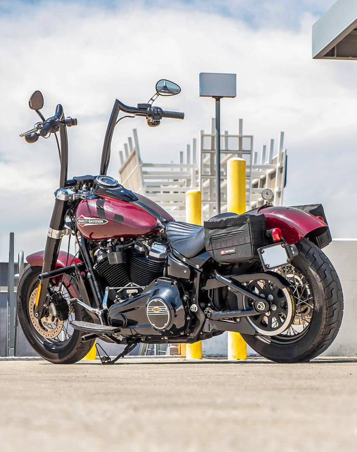 8L - Patriot Small Throw Over Saddlebags for Harley Softail Slim FLSL v1