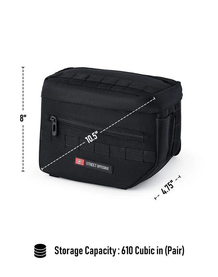 10L - Patriot Small Triumph Speedmaster 2018+ Motorcycle Throw Over Saddlebags Storage Capacity