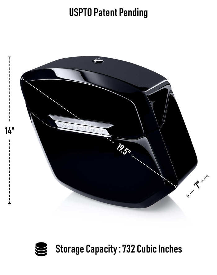 12L - Ironclad Quick Mount Medium Triumph Scrambler 900 Painted Hard Solo Saddlebag (Left Only) Storage Capacity
