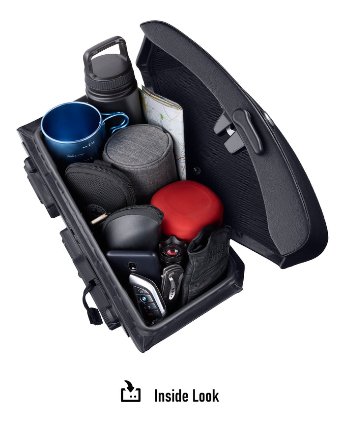 12L - Ironclad Quick Mount Medium Triumph Street Scrambler Hard Solo Saddlebag (Left Only) Inside Look