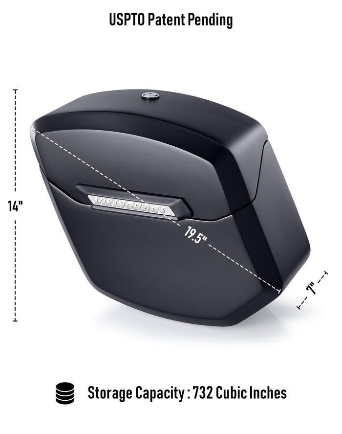 12L - Ironclad Quick Mount Medium Triumph Street Scrambler Matte Hard Solo Saddlebag (Left Only) Storage Capacity