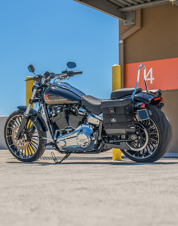 15L - Incognito Quick Mount Medium Harley Softail Breakout FXBR/S Solo Saddlebag (Left Only) Lifestyle