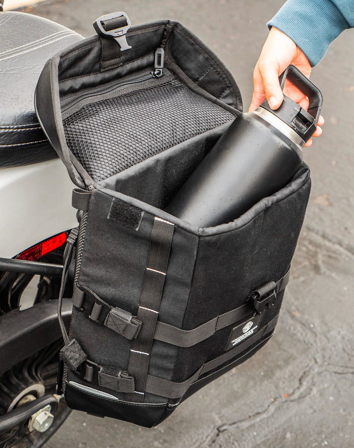 15L - Incognito Quick Mount Medium Honda Shadow 750 Aero Solo Saddlebag (Left Only) Lifestyle
