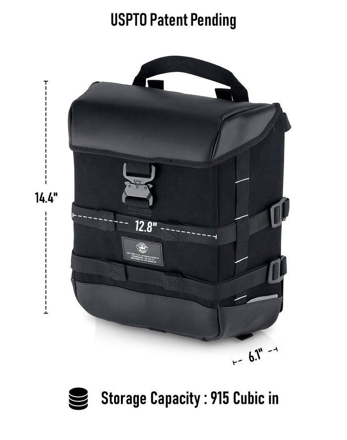 15L - Incognito Quick Mount Medium Indian Super Chief Limited Solo Saddlebag (Left Only) Storage Capacity