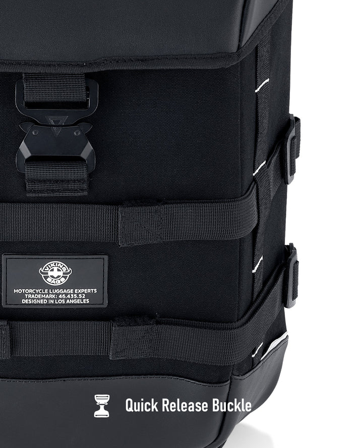 15L - Incognito Quick Mount Medium Royal Enfield Himalayan 410 Solo Saddlebag (Left Only) Quick Release Buckle