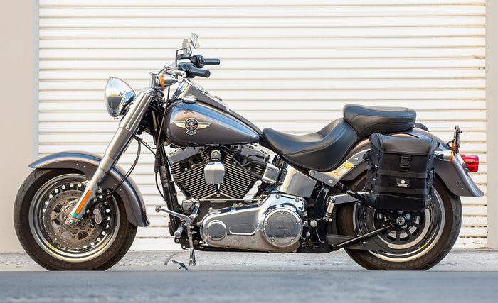 15L - Incognito Quick Mount Medium Solo Motorcycle Saddlebag (Left Only) for Harley Softail Fat Boy FLSTF/I @expand