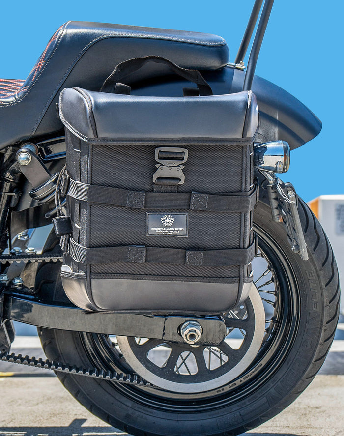 15L - Incognito Quick Mount Medium Solo Motorcycle Saddlebag (Left Only) for Harley Dyna Street Bob FXDB/I Lifestyle