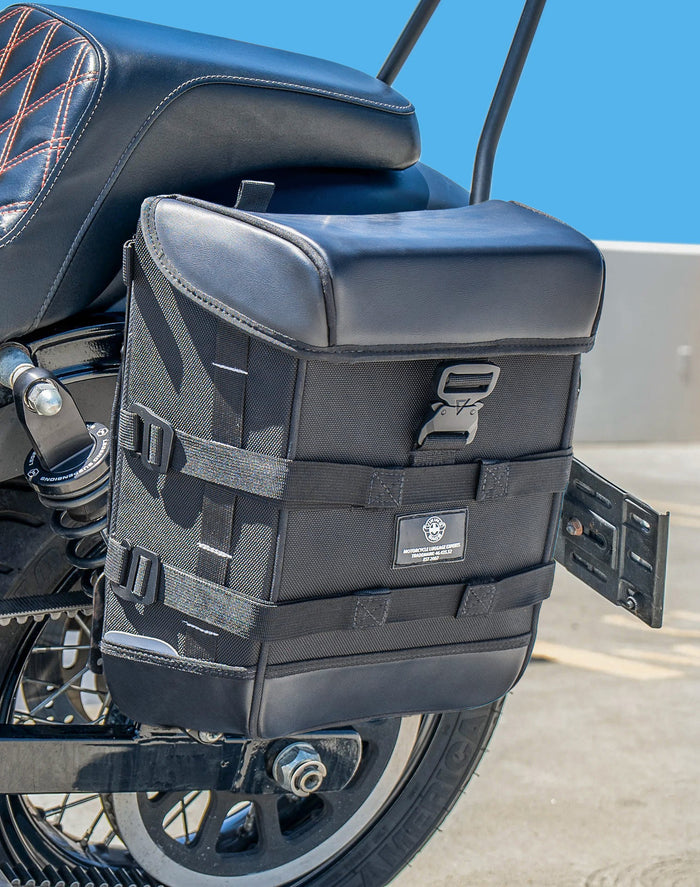 15L - Incognito Quick Mount Medium Solo Motorcycle Saddlebag (Left Only) for Harley Dyna Street Bob FXDB/I Lifestyle