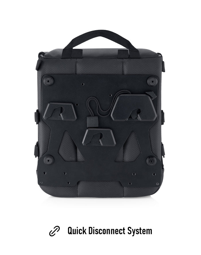 15L - Incognito Quick Mount Medium Triumph Scrambler Solo Motorcycle Saddlebag (Left Only) Quick Disconnect System