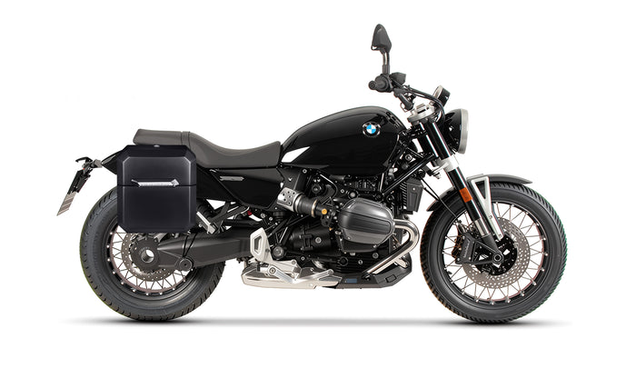15L - Outlaw Quick-Mount Medium BMW R12 Painted Hard Solo Saddlebag (Right Only) Bag on Bike @expand