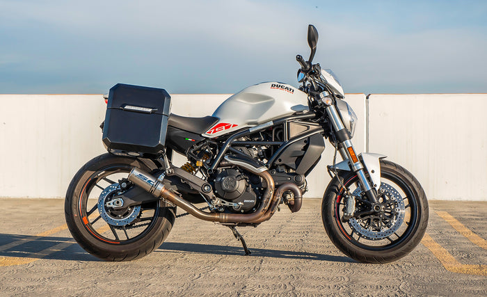 15L - Outlaw Quick Mount Medium Ducati Monster 797 Painted Hard Solo Saddlebag (Right Only) @expand