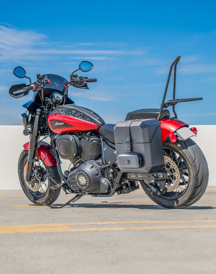 15L - Outlaw Quick Mount Medium Indian Chief Bobber Dark Horse Hard Solo Saddlebag (Left Only)