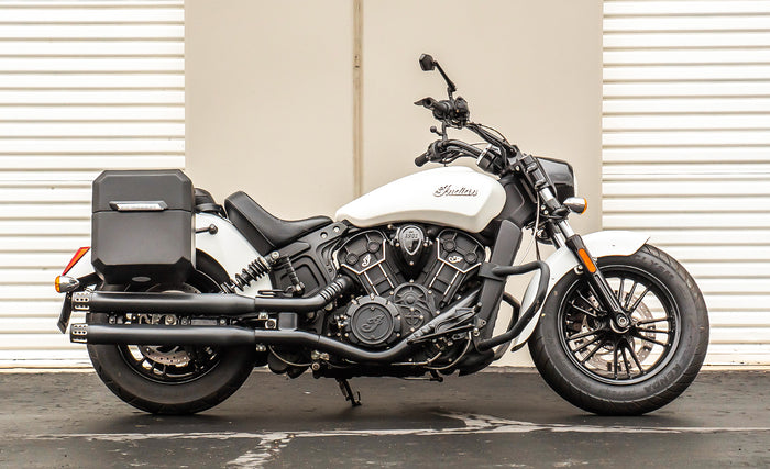 15L - Outlaw Quick Mount Medium Indian Scout Matte Hard Solo Saddlebag (Right Only) @expand