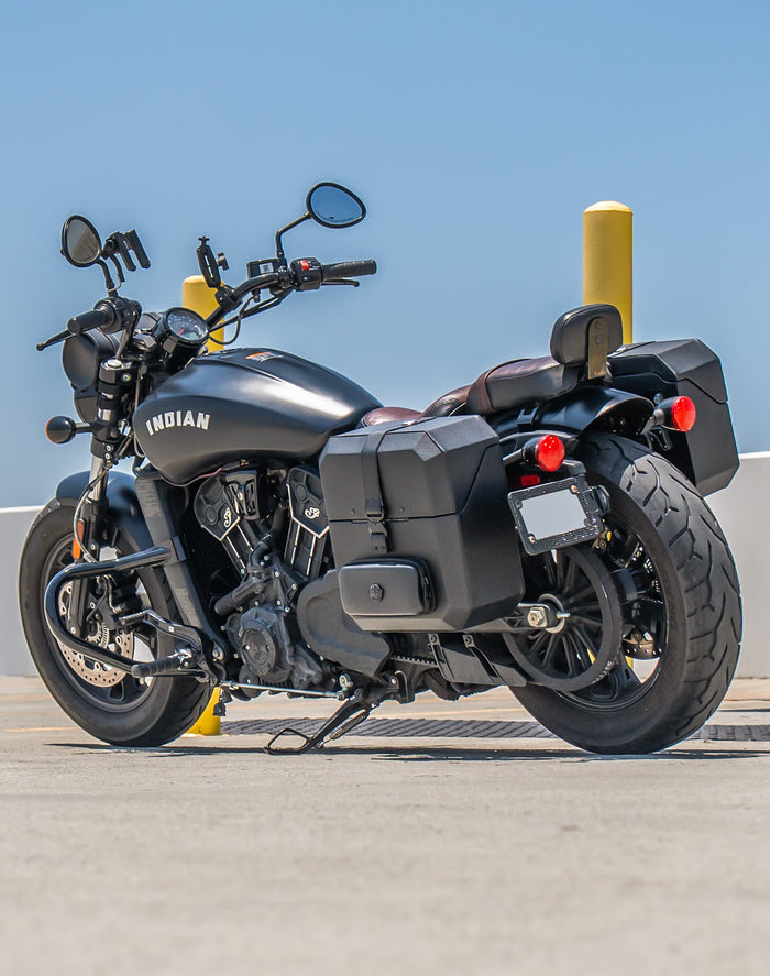 15L - Outlaw Quick Mount Medium Indian Scout Rogue Hard Solo Saddlebag (Left Only) v1