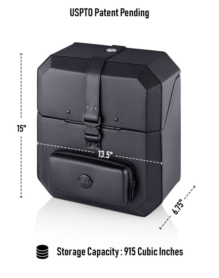 15L - Outlaw Quick Mount Medium Indian Scout Rogue Hard Solo Saddlebag (Left Only) Storage Capacity