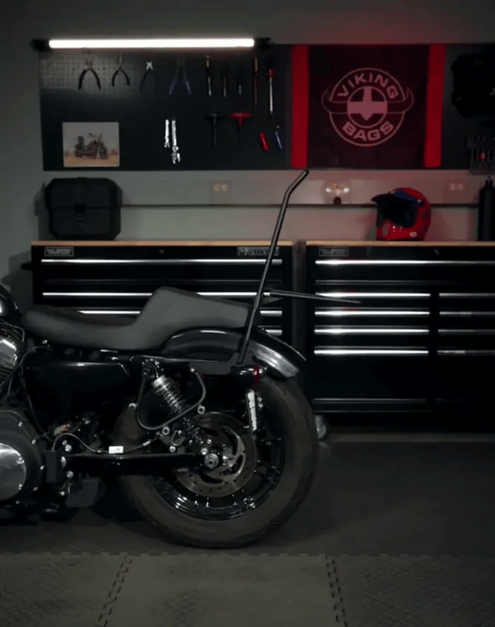 15L - Outlaw Quick Mount Medium Triumph Scrambler Hard Solo Saddlebag (Left Only) GIF