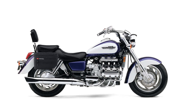 18L - Patriot Large Honda 1500 Valkyrie Interstate Motorcycle Throw Over Saddlebags Bag on Bike @expand