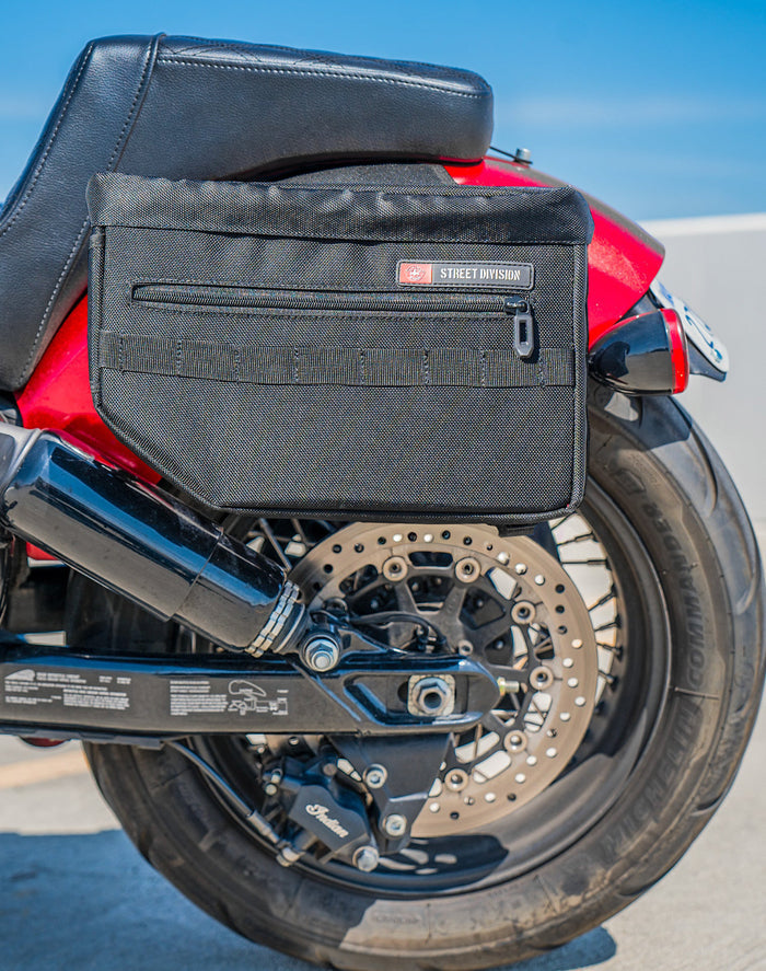 18L - Patriot Large Indian Chief Throw Over Saddlebags Lifestyle