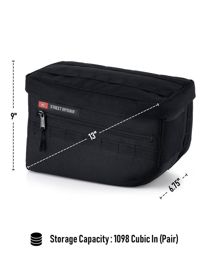 18L - Patriot Large Indian Scout Sixty Motorcycle Throw Over Saddlebags Storage Capacity