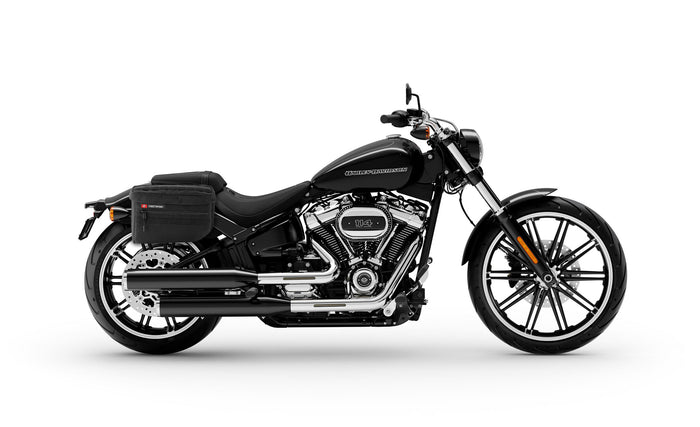 18L - Patriot Large Motorcycle Throw Over Saddlebags for Harley Softail Breakout FXBR/S Bag on Bike @expand