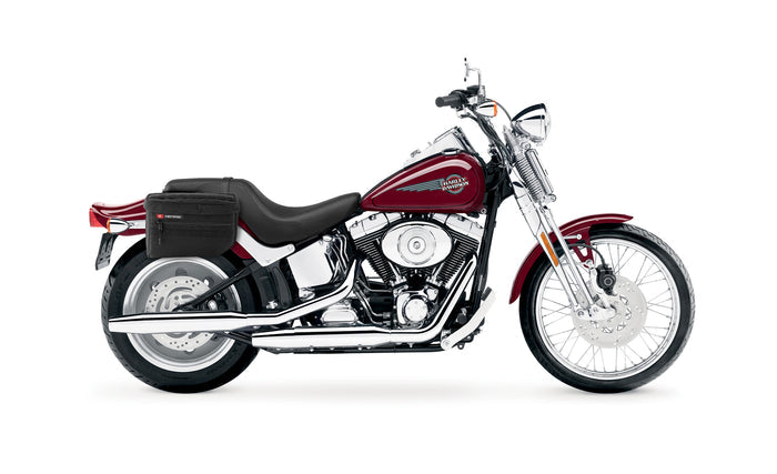 18L - Patriot Large Motorcycle Throw Over Saddlebags for Harley Softail Springer FXSTS/I Bag on Bike @expand