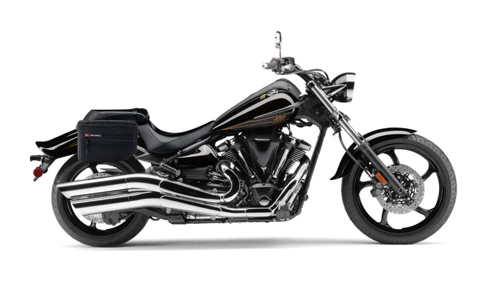 27L - Patriot Large Yamaha Raider Motorcycle Throw Over Saddlebags Bag on Bike @expand