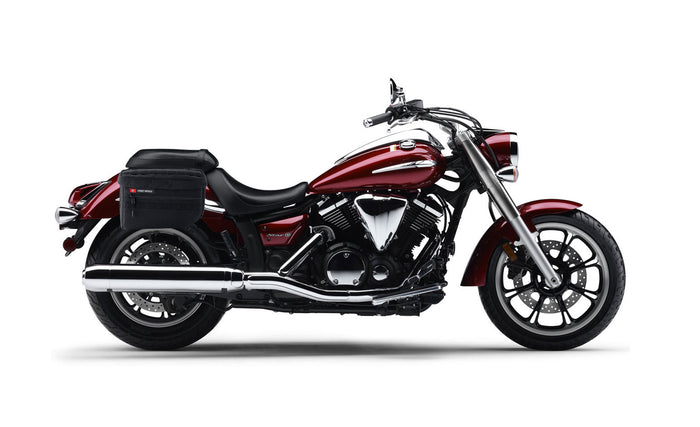 18L - Patriot Large Yamaha V Star 950 Motorcycle Throw Over Saddlebags Bag on Bike @expand