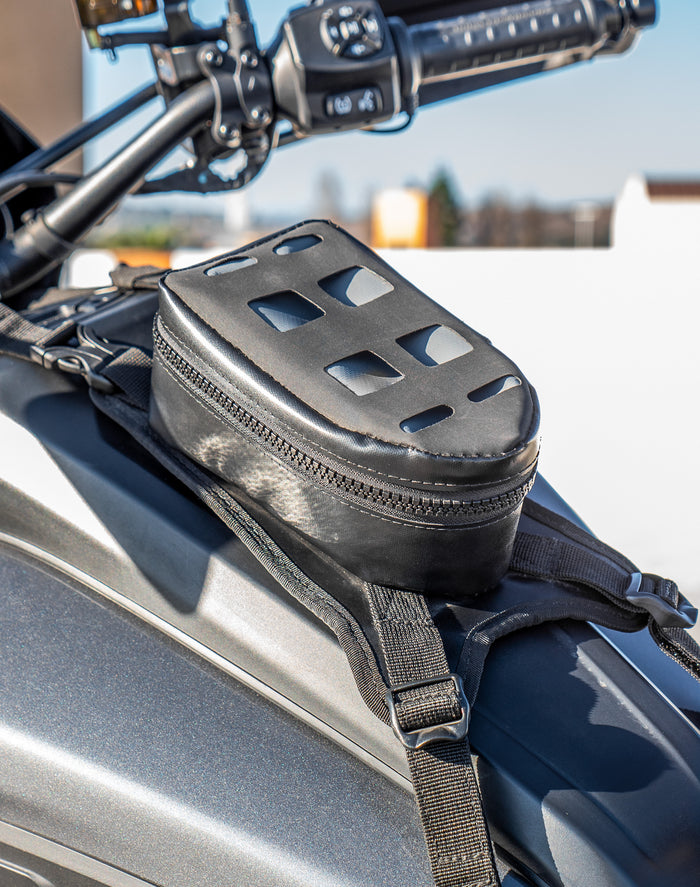 1L - Odyssey Harley Davidson Adventure Touring Tank Bag Lifestyle Vertical