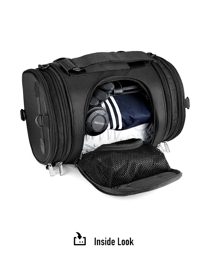 22L - Axwell Medium Triumph Motorcycle Tail Bag Inside Look