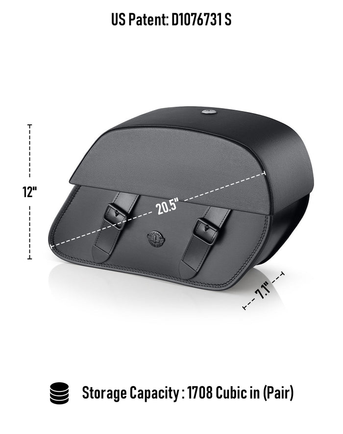 28L - Baelor Medium Hard Mount Honda Valkyrie 1500 Interstate Motorcycle Saddlebags Storage Capacity