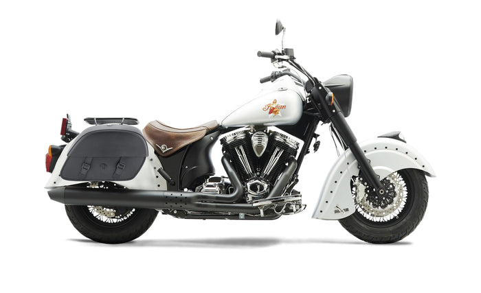 28L - Baelor Medium Indian Chief Bomber Motorcycle Saddlebags Bag on Bike @expand