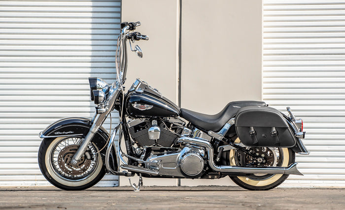 28L - Baelor Medium Motorcycle Saddlebags for Harley Softail Deluxe FLSTN/I @expand