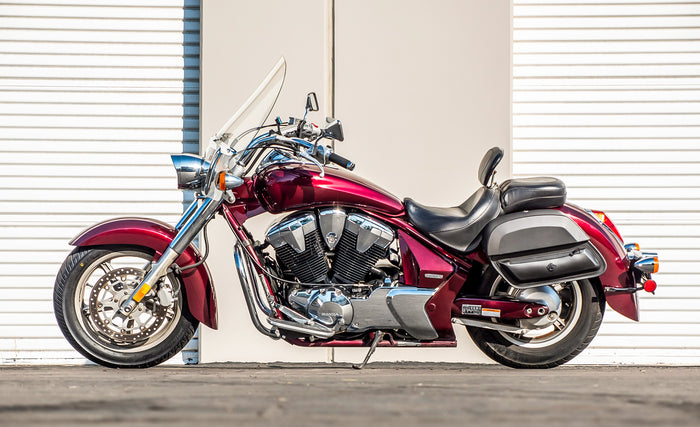 28L - Pantheon Medium Honda VT1300CT Interstate Leather Saddlebags @expand
