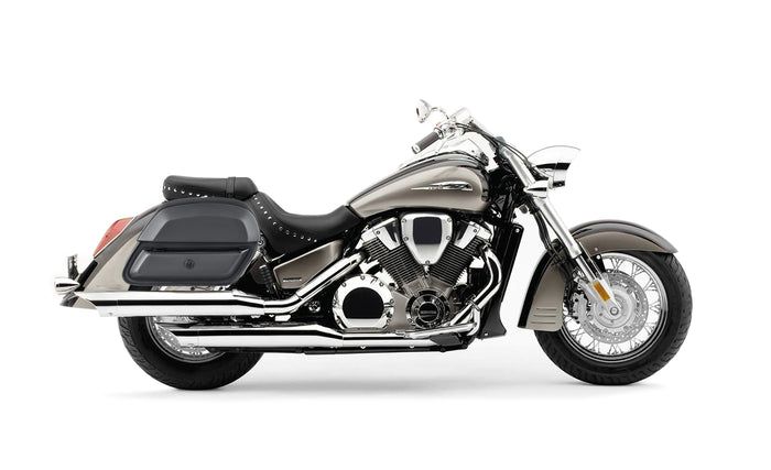 28L - Pantheon Medium Honda VTX 1800 S Leather Motorcycle Saddlebags @expand