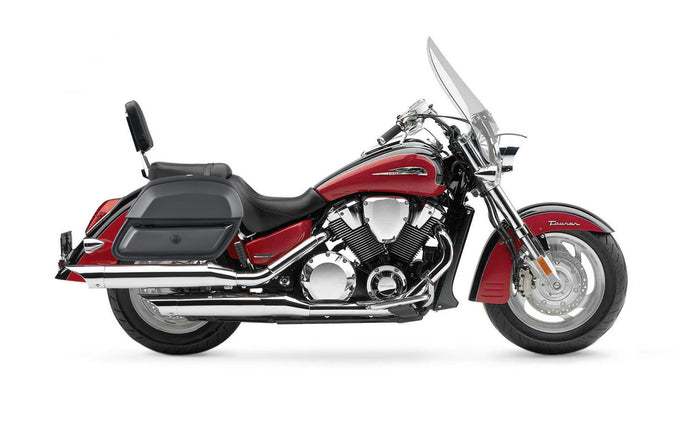 28L - Pantheon Medium Honda VTX 1800 T Tourer Leather Motorcycle Saddlebags @expand