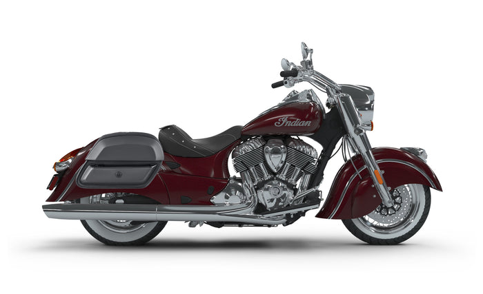 28L - Pantheon Medium Indian Chief Classic Leather Motorcycle Saddlebags Bag on Bike @expand
