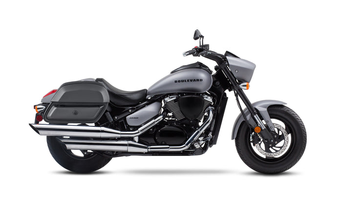 28L - Pantheon Medium Suzuki Boulevard M50 VZ800 Leather Motorcycle Saddlebags Bag on Bike @expand