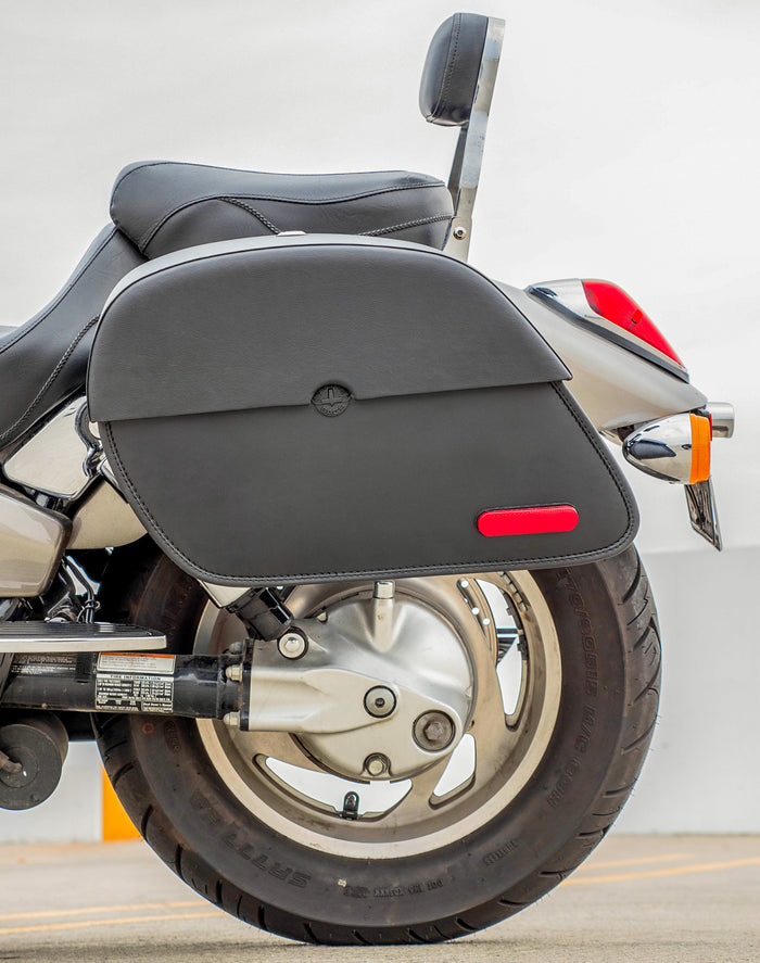 28L - Panzer Medium Honda VTX 1300 C Motorcycle Saddlebags v2