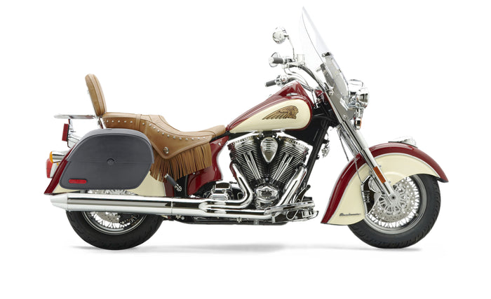28L - Panzer Medium Indian Chief Roadmaster Motorcycle Saddlebags Bag on Bike @expand