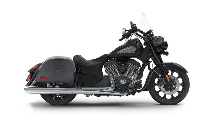 28L - Panzer Medium Indian Springfield Darkhorse Motorcycle Saddlebags Bag on Bike @expand